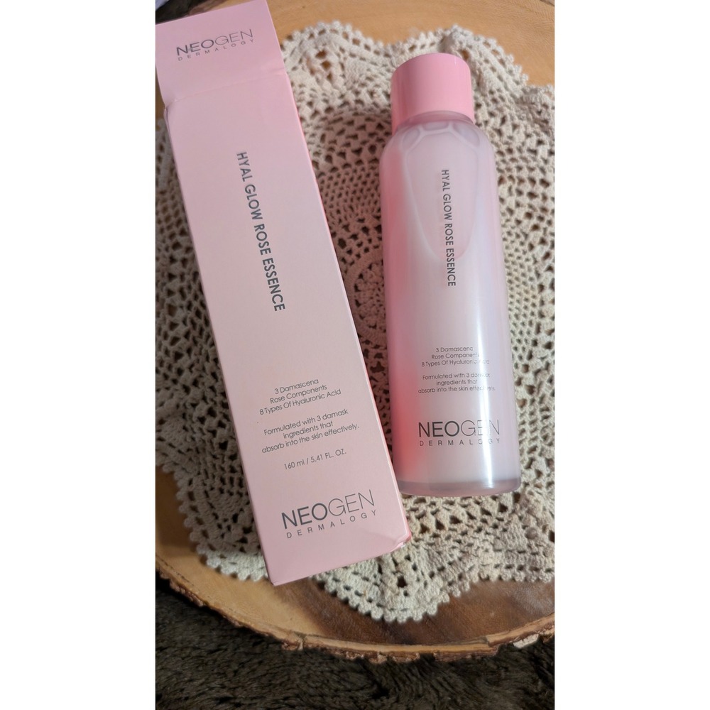 NIB Neogen Dermalogy Hyal Glow Rose Essence 5.41oz Hydrating K-Beauty Toner